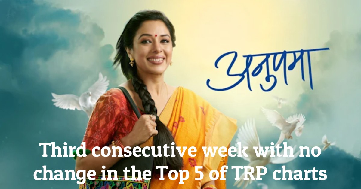 Third consecutive week with no change in the Top 5 of TRP charts